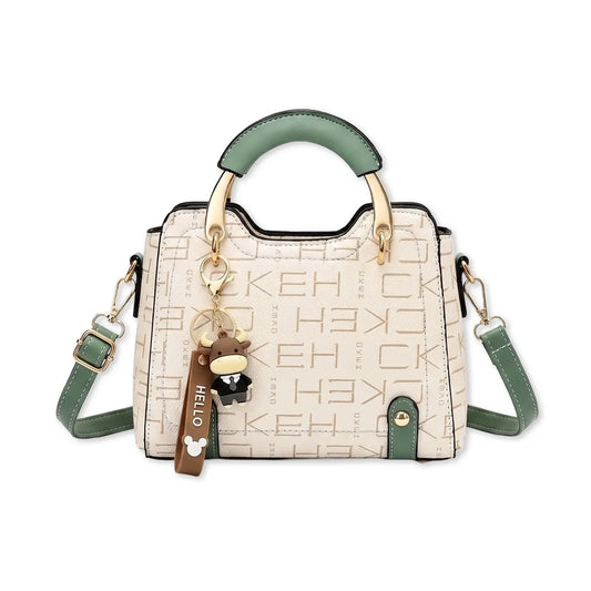 Cartera Abby Beige/Verde REF. 595