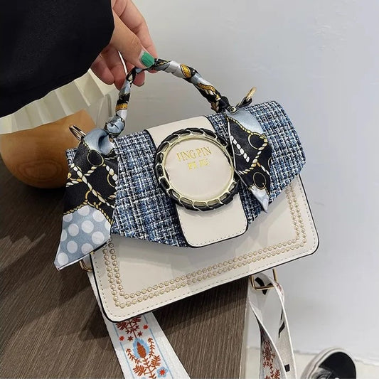 Cartera París Crema/Azul Ref. 3650