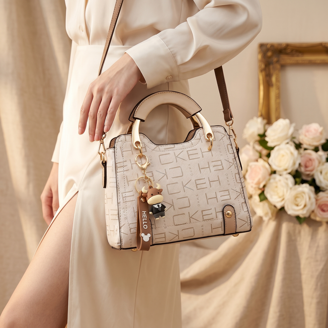 Cartera Abby Beige/Crema REF. 595