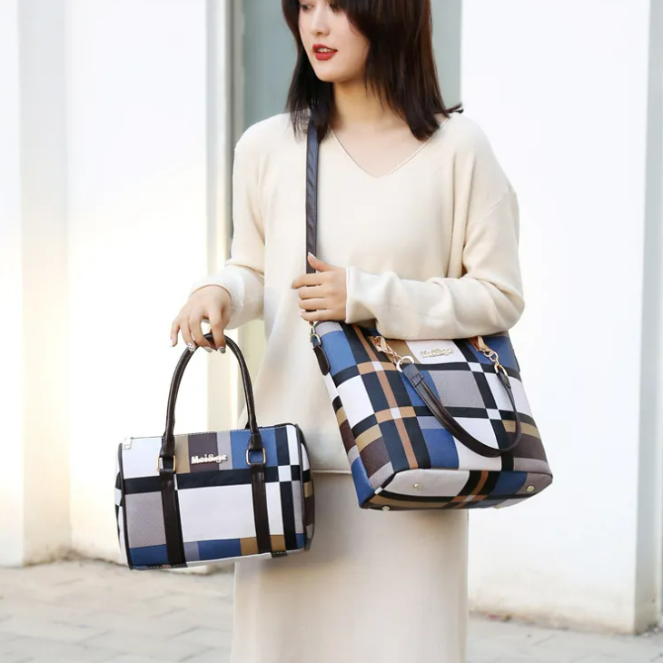 Set Ana de 6 Piezas Azul/Beige REF. 3635