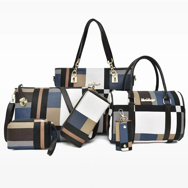 Set Ana de 6 Piezas Azul/Beige REF. 3635