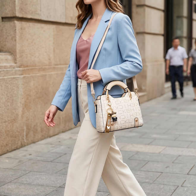 Cartera Abby Beige/Crema REF. 595