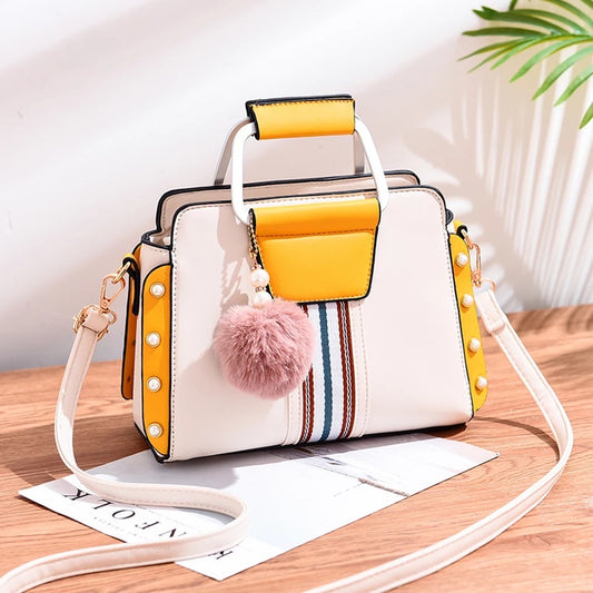 Cartera Frida Blanca/Amarilla REF. 586