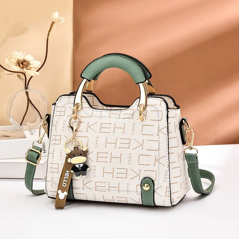 Cartera Abby Beige/Verde REF. 595