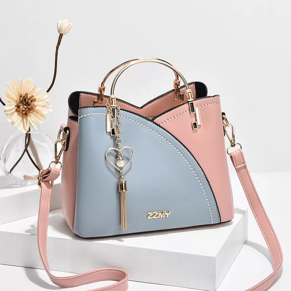 Cartera Chloe Celeste/Rosa REF. 625